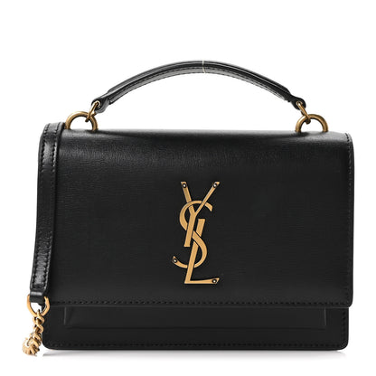 Saint Laurent Calfskin Monogram Sunset Chain Wallet Black 1 of 9