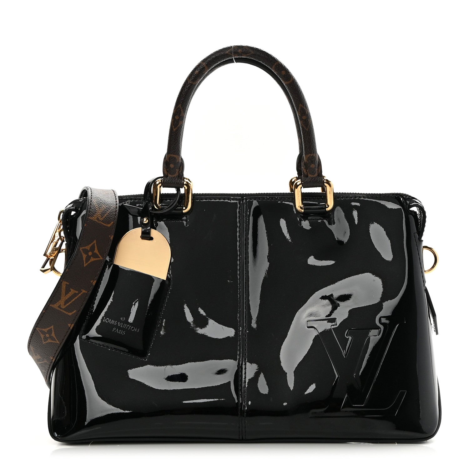 Louis Vuitton Patent Calfskin Miroir Tote Black 1 of 16