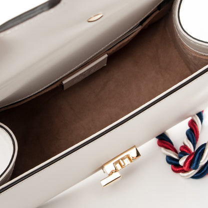 Gucci Calfskin Mini Sylvie Top Handle Bag White 5 of 7