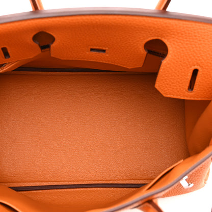 Hermes Taurillon Clemence Birkin 30 Orange 5 of 10