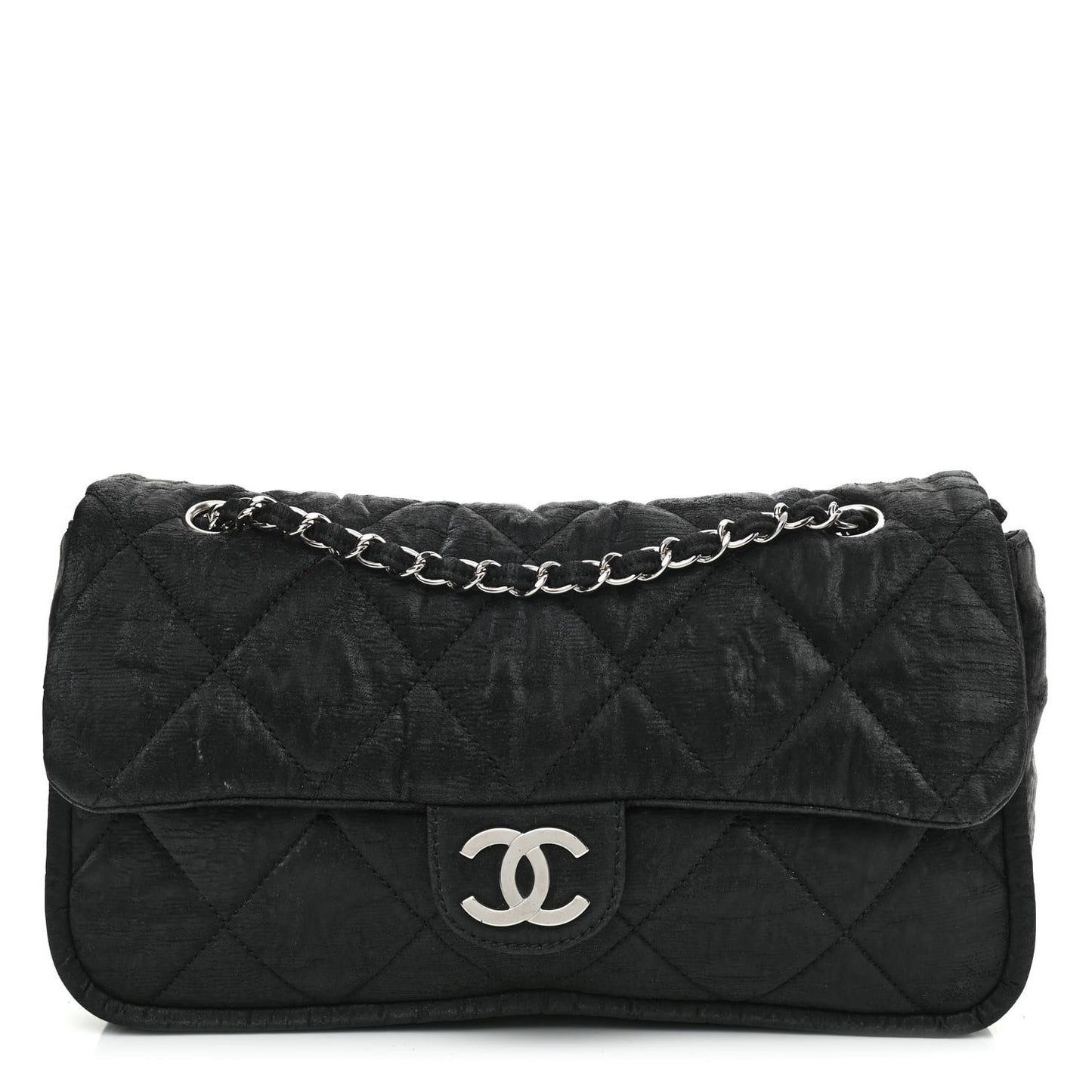 Coated Canvas Quilted Le Marais Flap Black