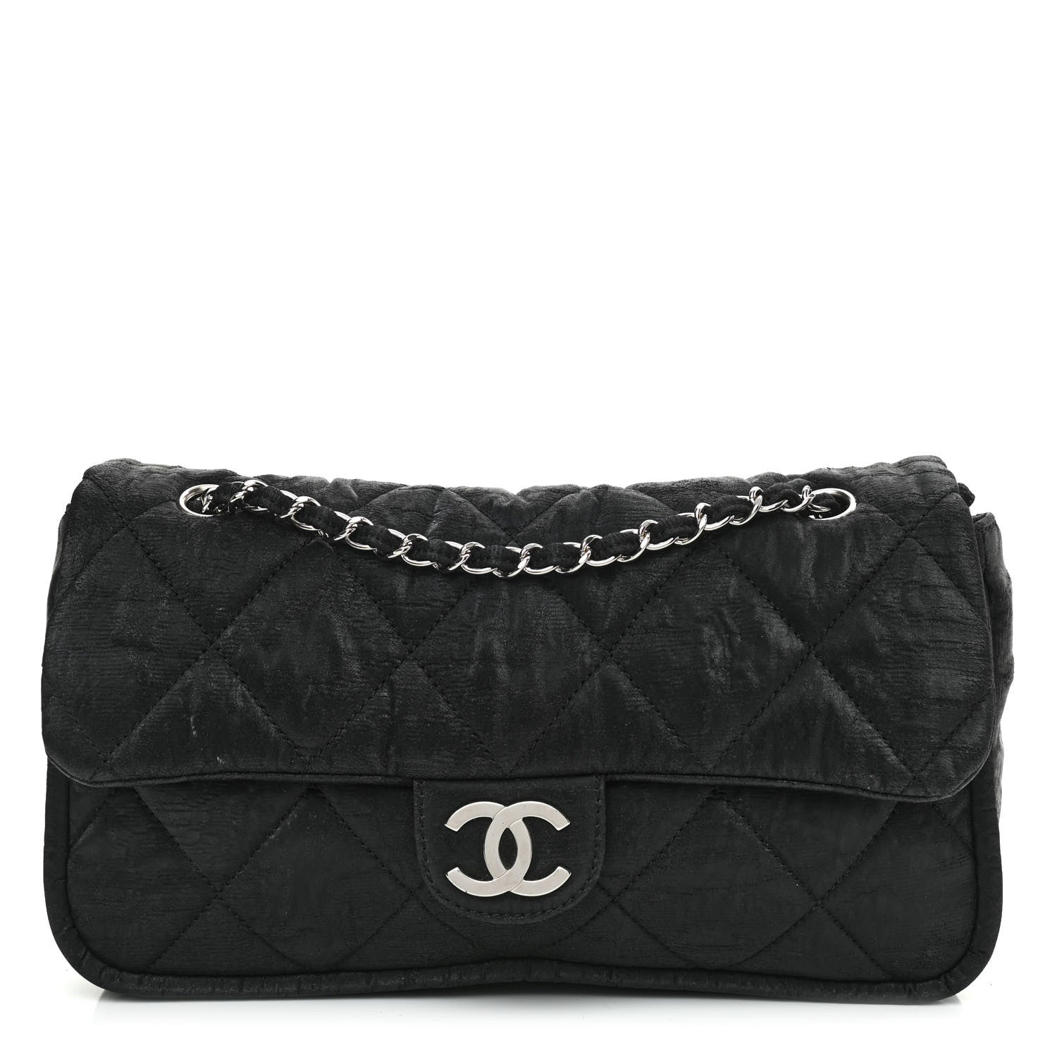 Chanel Coated Canvas Quilted Le Marais Flap Black 1 of 9
