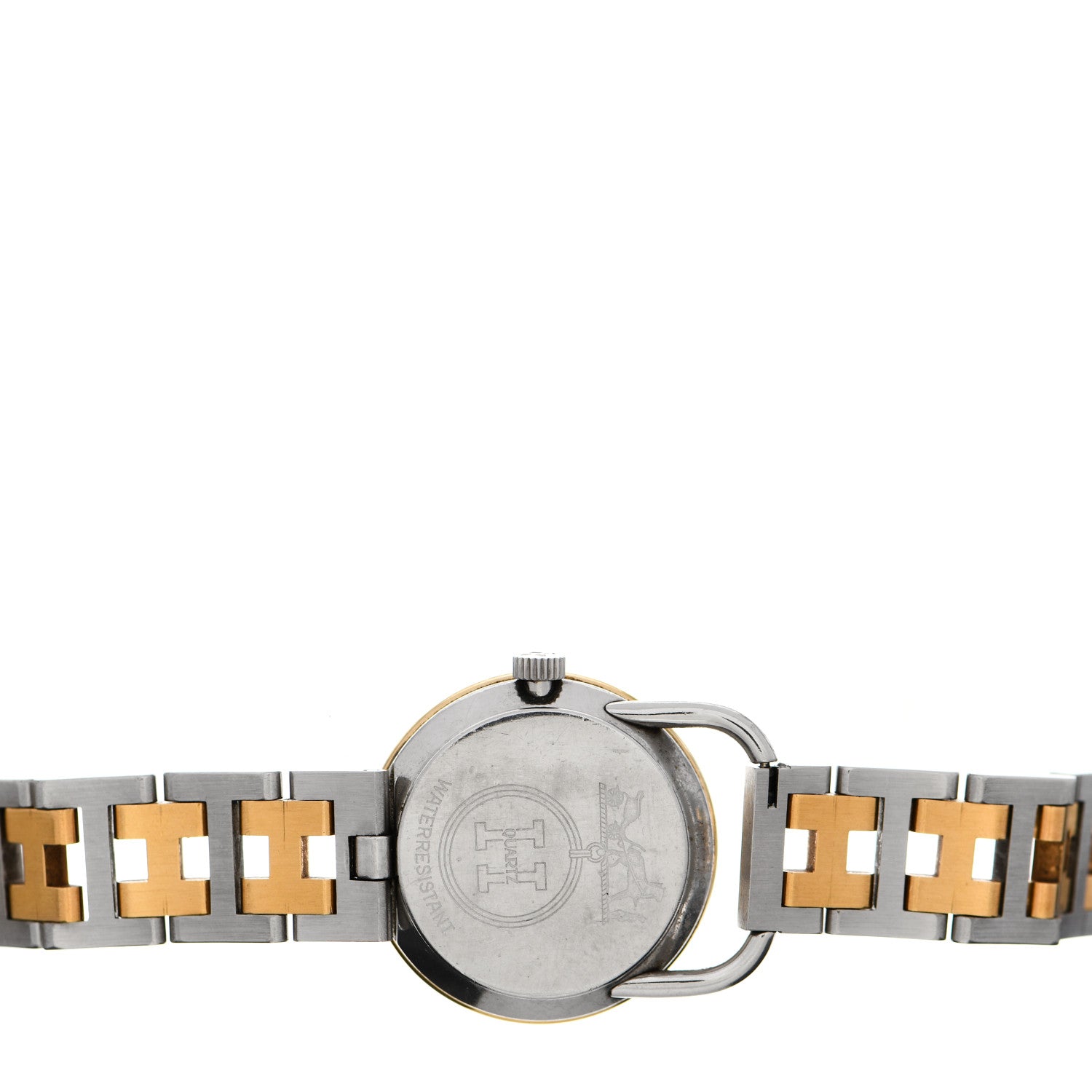 Hermes Stainless Steel 25mm Arceau Clipper Quartz Watch Gold 4 of 6