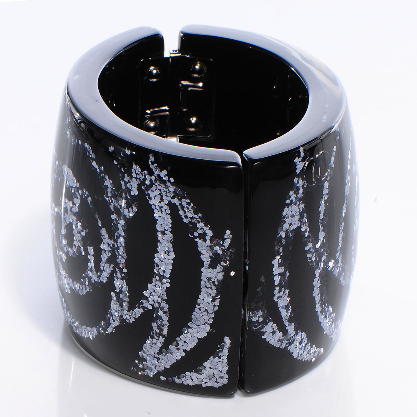 Camellia Glitter CC Cuff Black