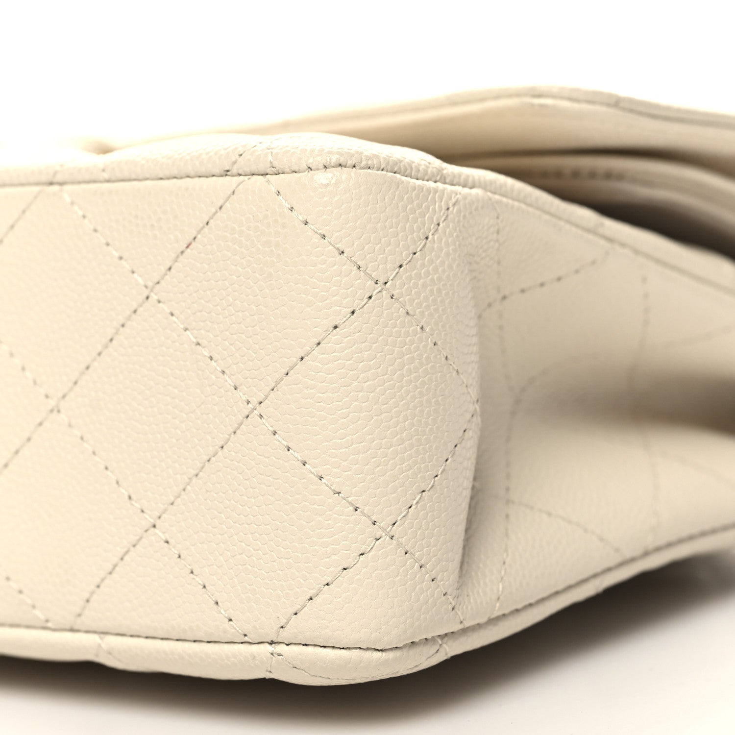 Chanel Caviar Quilted Medium Double Flap White 10 of 12