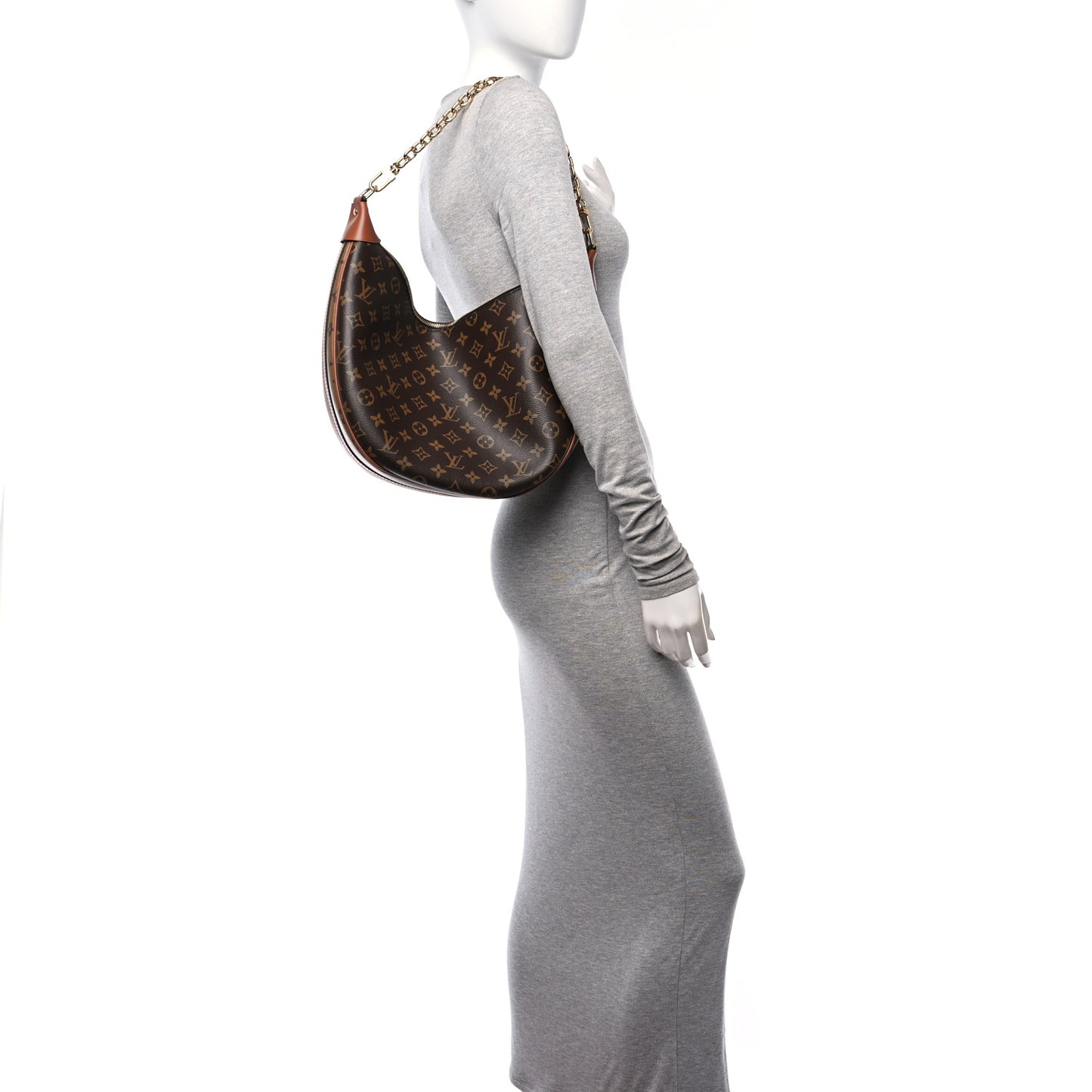 Reverse Monogram Loop Hobo