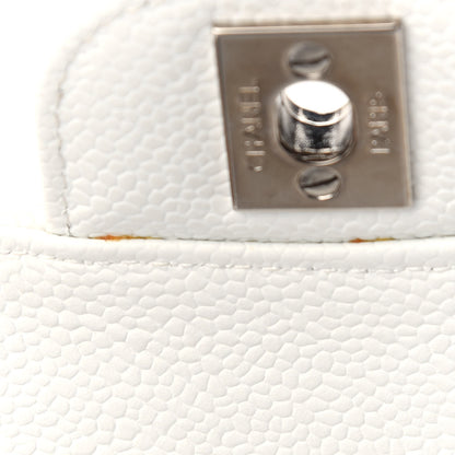 Chanel Caviar Quilted Medium Double Flap White 11 of 16