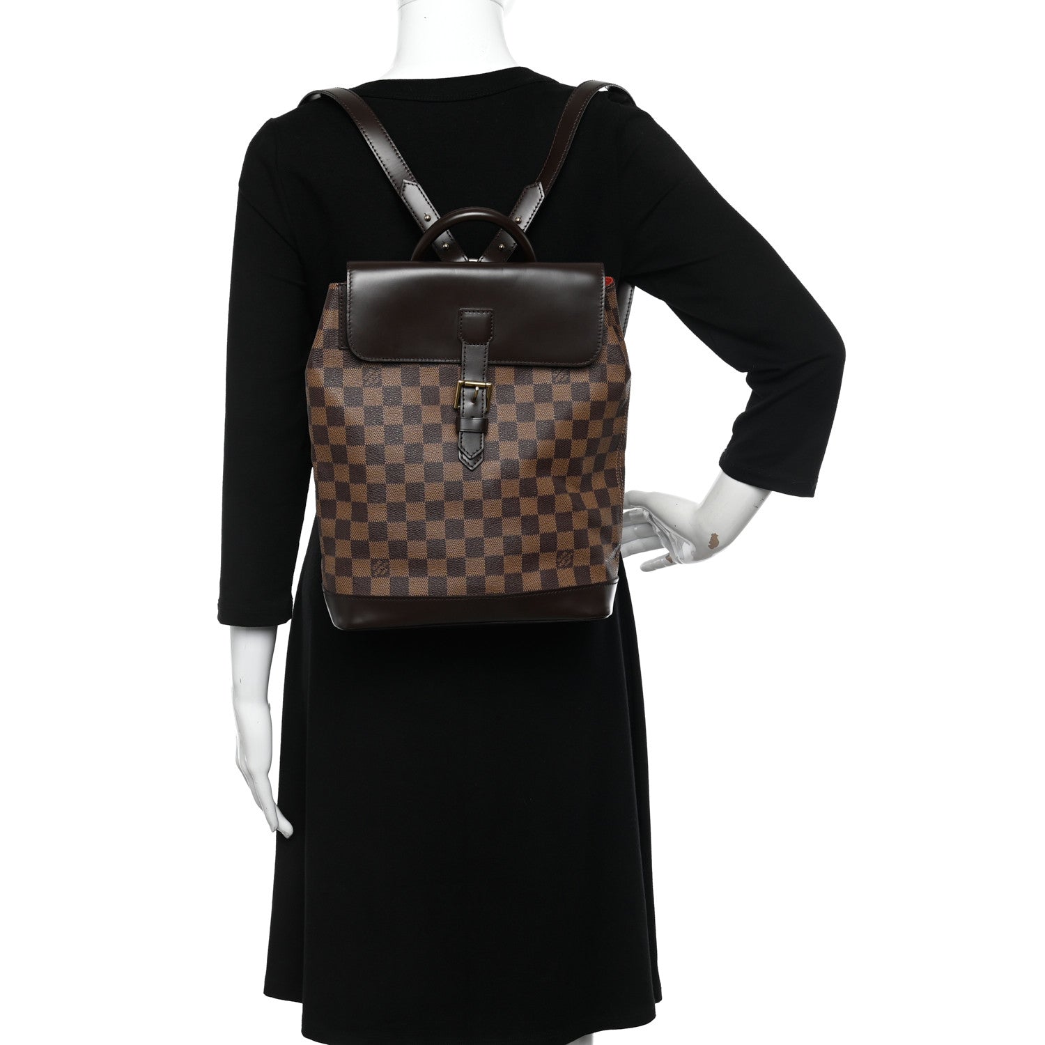 Louis Vuitton Damier Ebene Soho Backpack 2 of 9