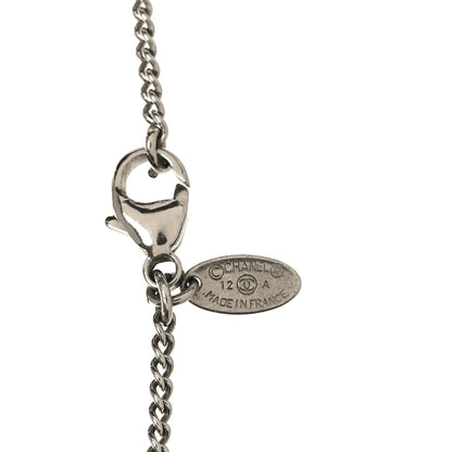 Chanel Crystal Large CC Necklace Silver 4 of 4