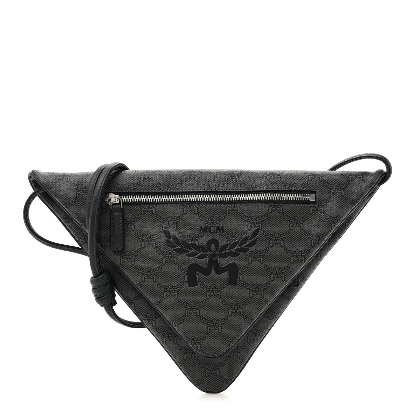 Lauretos Nappa Himmel Triangle Crossbody Bag Dark Grey