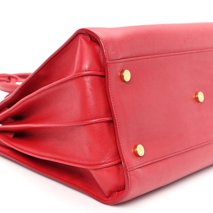 Saint Laurent Calfskin Small Sac De Jour Lipstick Red 9 of 13