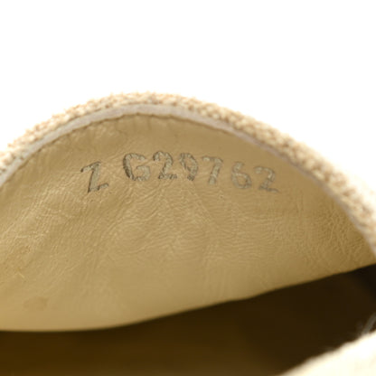 Chanel Toile Sequin CC Espadrilles 38 Beige Black 9 of 10