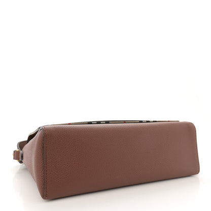 Burberry Calfskin Vintage Check Note Crossbody Bag Tan 4 of 11