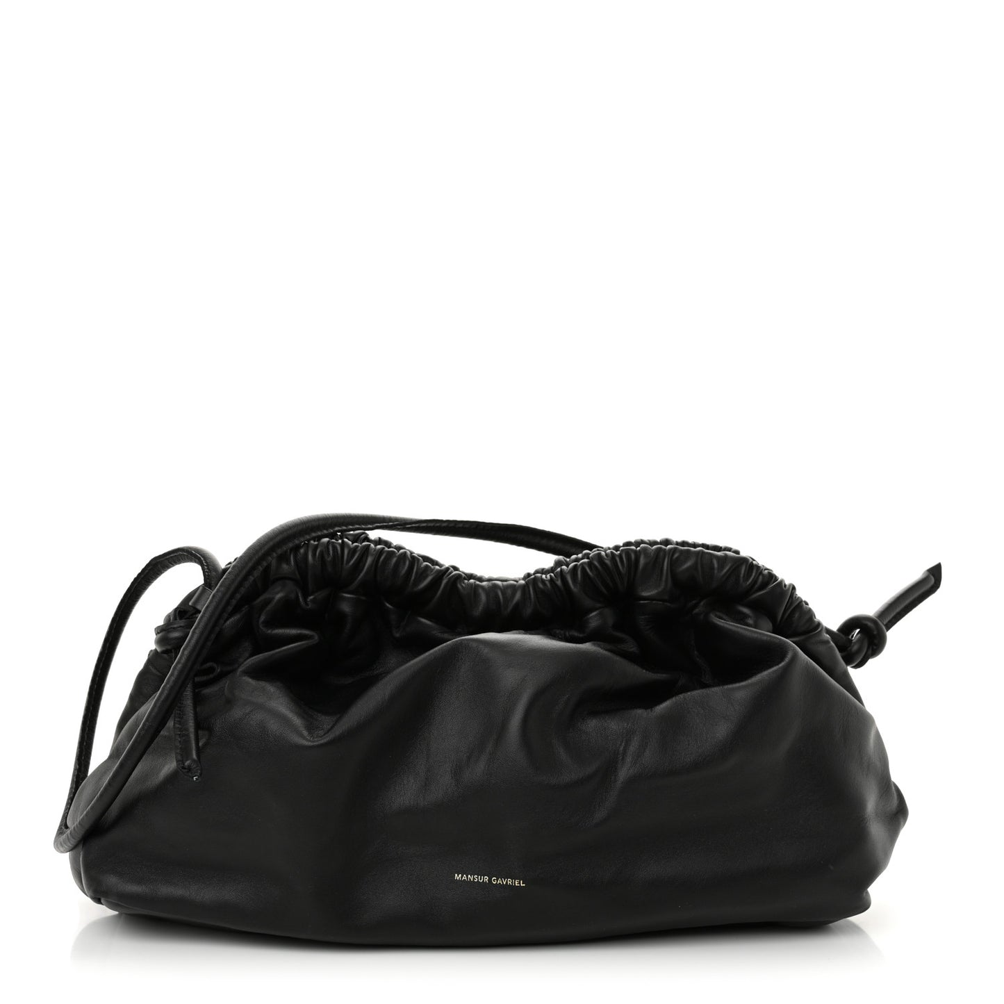 Lambskin Cloud Clutch Black Flamma