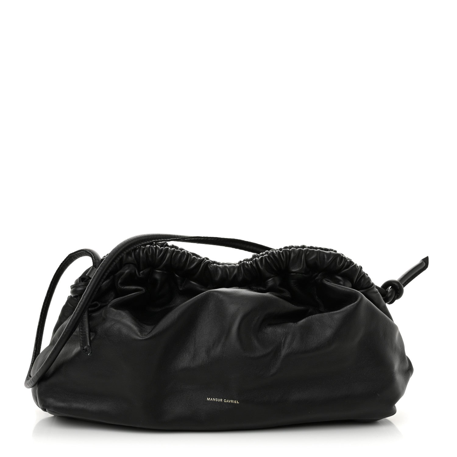 Mansur Gavriel Lambskin Cloud Clutch Black Flamma 1 of 9
