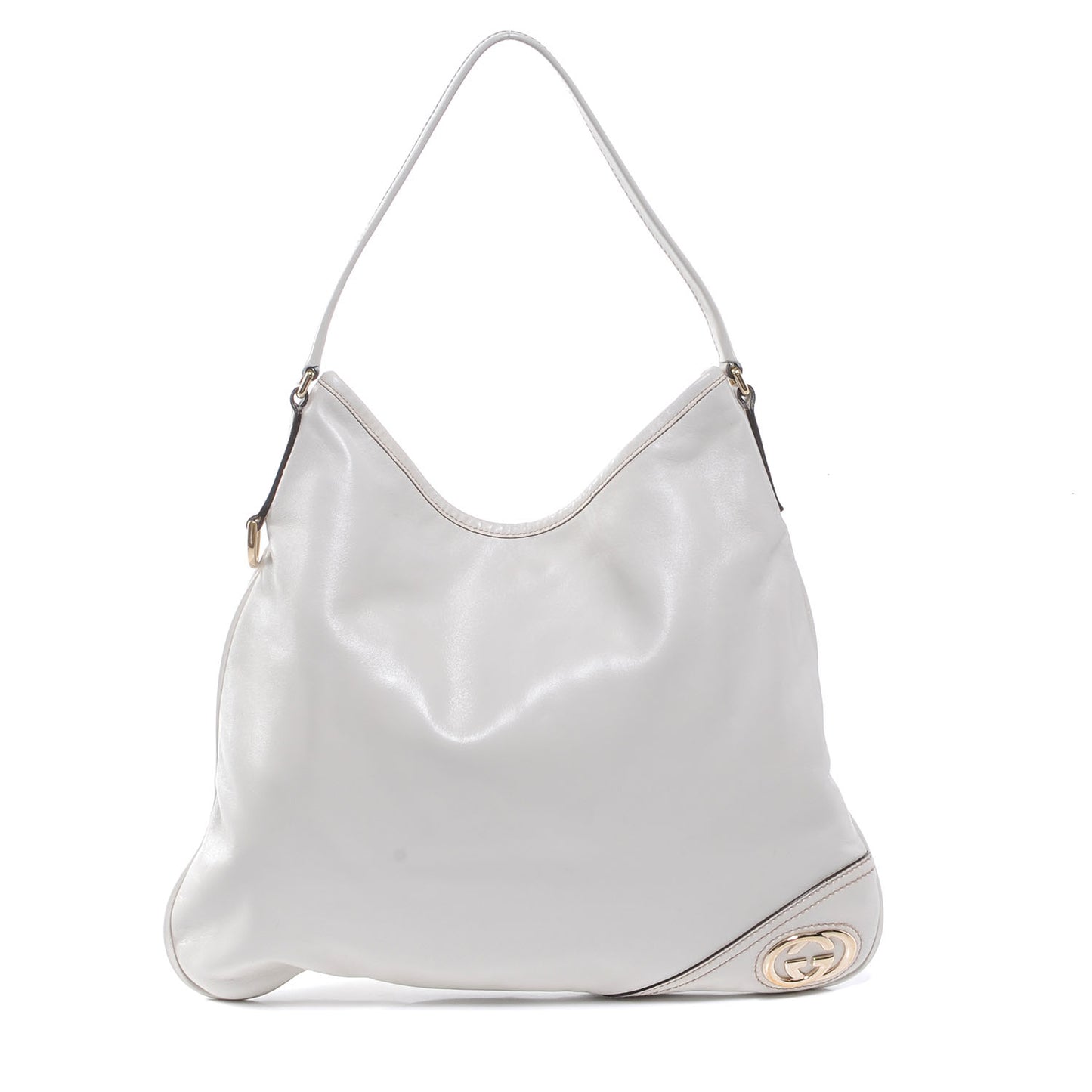 Leather Medium New Britt Hobo White