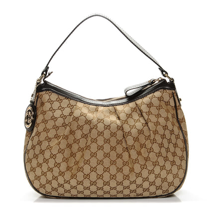 Gucci Monogram Medium Sukey Hobo Dark Brown 1 of 6