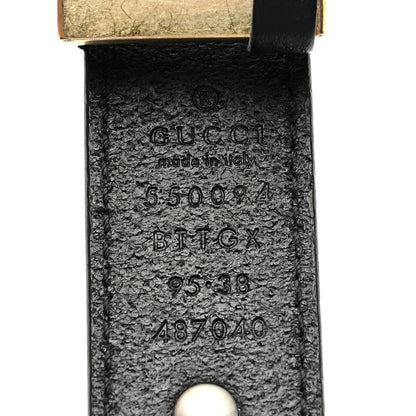 Gucci Calfskin Star Studded Torchon Double G Belt 95 38 Black 3 of 4