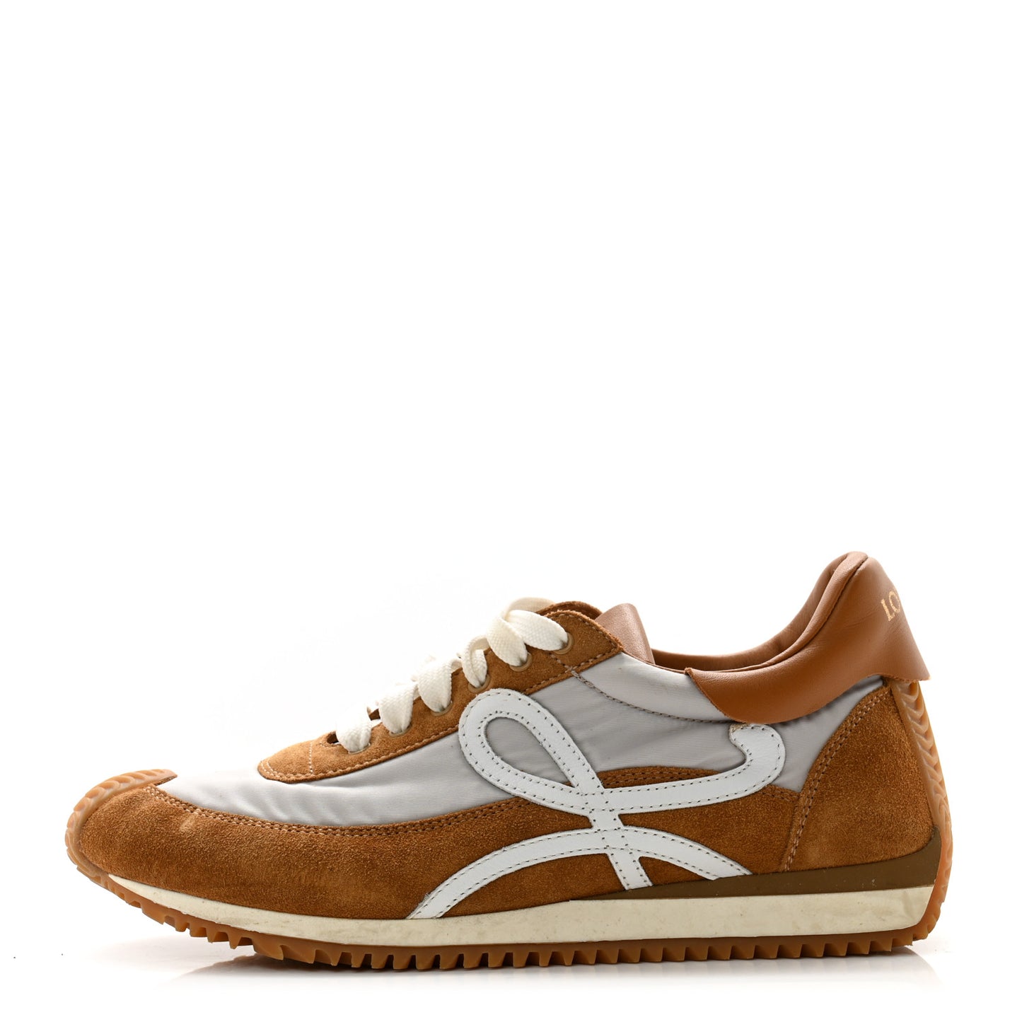 Nylon Suede Flow Runner Sneakers 38 Gold