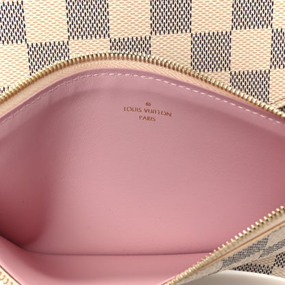Louis Vuitton Damier Azur Pochette Felicie Chain Wallet Rose Ballerine 7 of 12