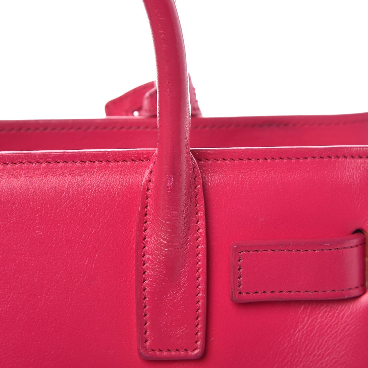 Saint Laurent Calfskin Nano Sac De Jour Lipstick Fuchsia 11 of 15
