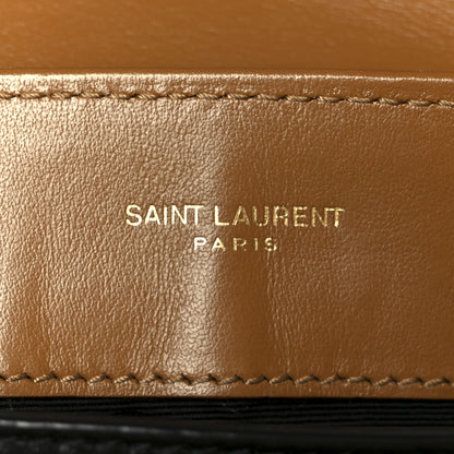 Saint Laurent Calfskin Y Quilted Monogram Small Loulou Chain Satchel Dark Natural 7 of 12