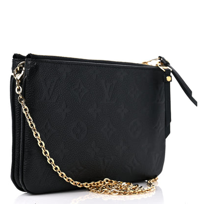 Louis Vuitton Empreinte Double Zip Pochette Black 3 of 10