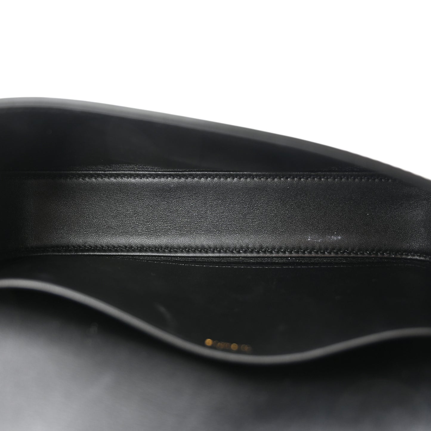 Shiny Calfskin Triomphe Shoulder Bag Black