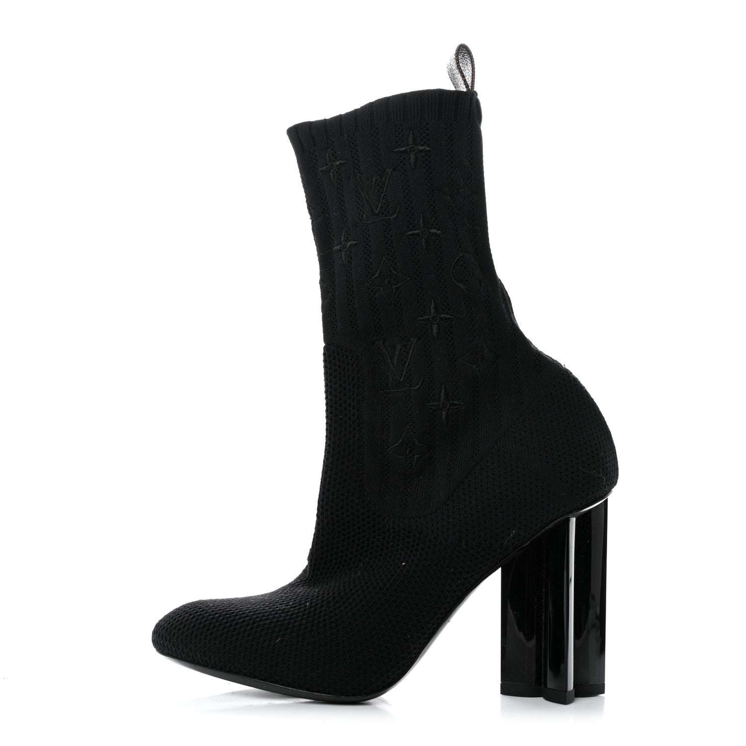 Louis Vuitton Monogram Stretch Fabric Silhouette Ankle Boots 36 Black 1 of 7