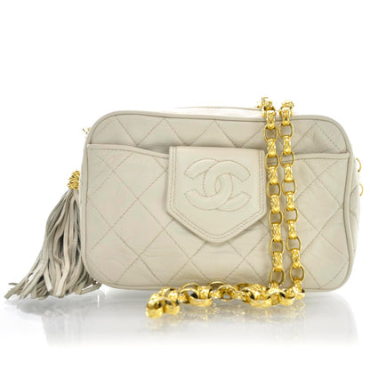 Chanel Lambskin Tassel Camera Case Beige 1 of 11