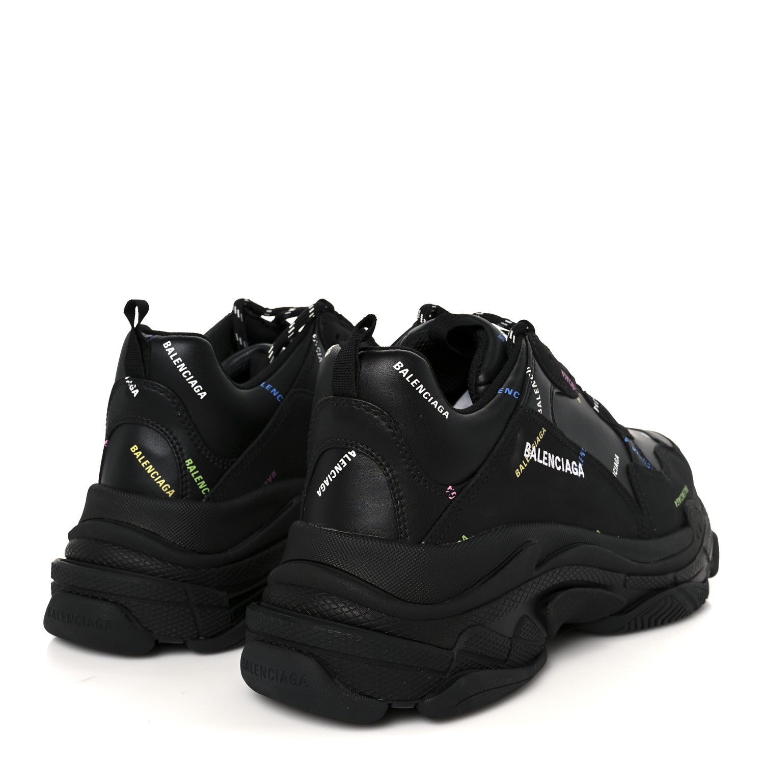 Balenciaga Technical Fabric Allover Logo Mens Triple S Sneakers 44