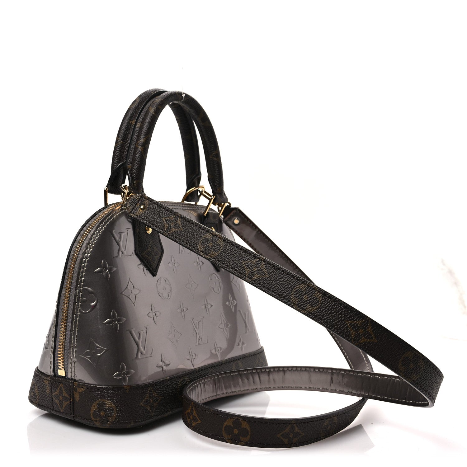 Louis Vuitton Vernis Monogram Alma BB Taupe Metallise 3 of 7