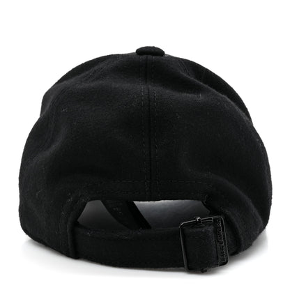 Saint Laurent Wool Felt Monogram Baseball Cap 57 Black 5 of 8