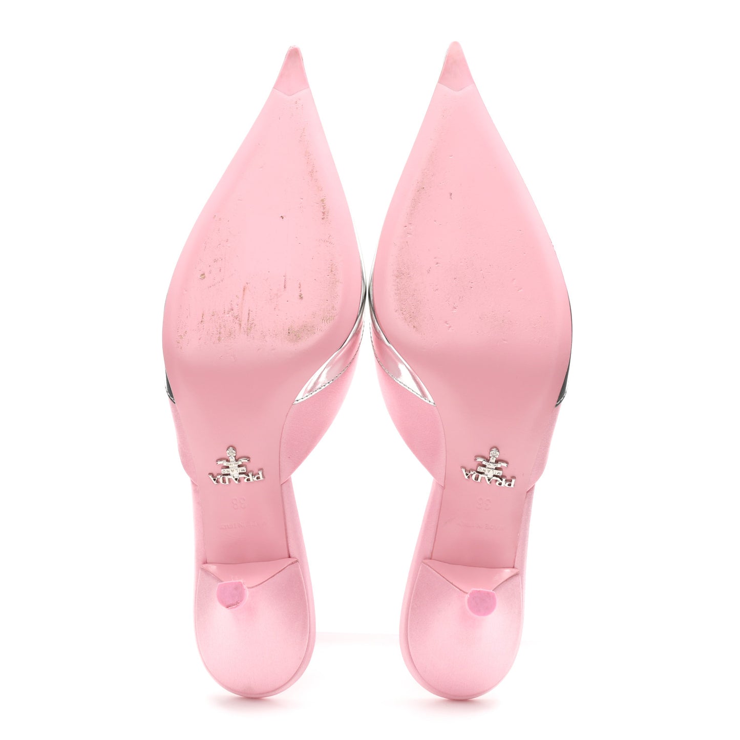 Satin Metallic Pumps 38 Pink