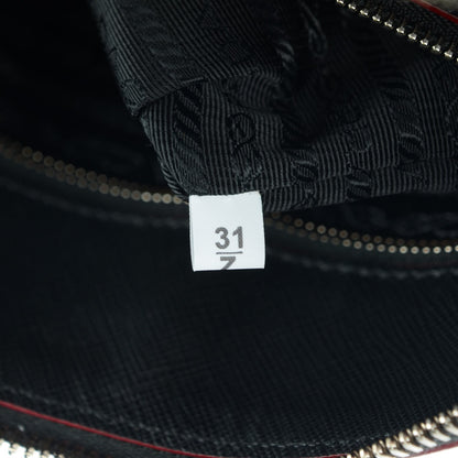 Prada Saffiano Lux Promenade Backpack Black Rosso 8 of 8