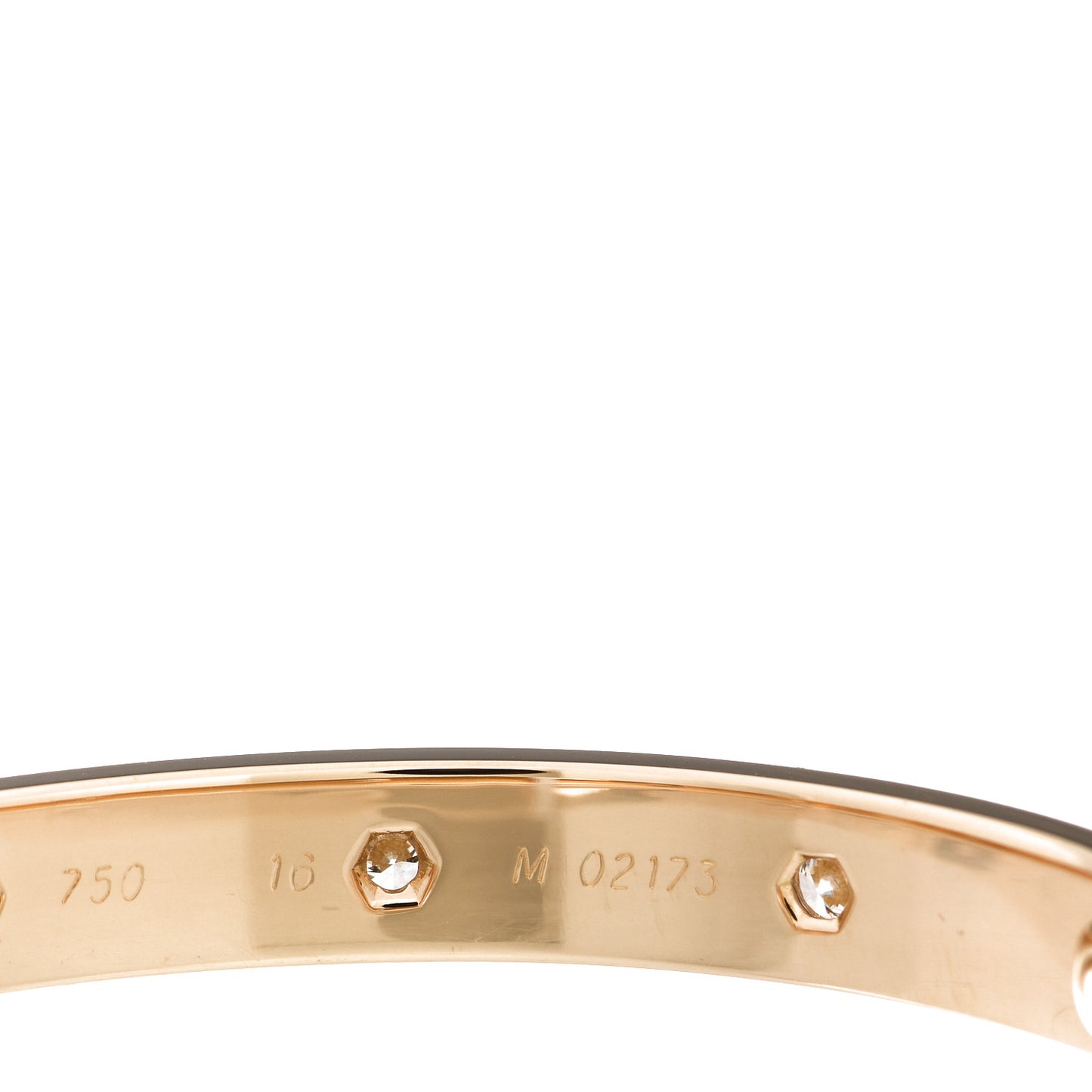 18K Yellow Gold 10 Diamond LOVE Bracelet 16