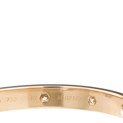 Cartier 18K Yellow Gold 10 Diamond LOVE Bracelet 16 5 of 5