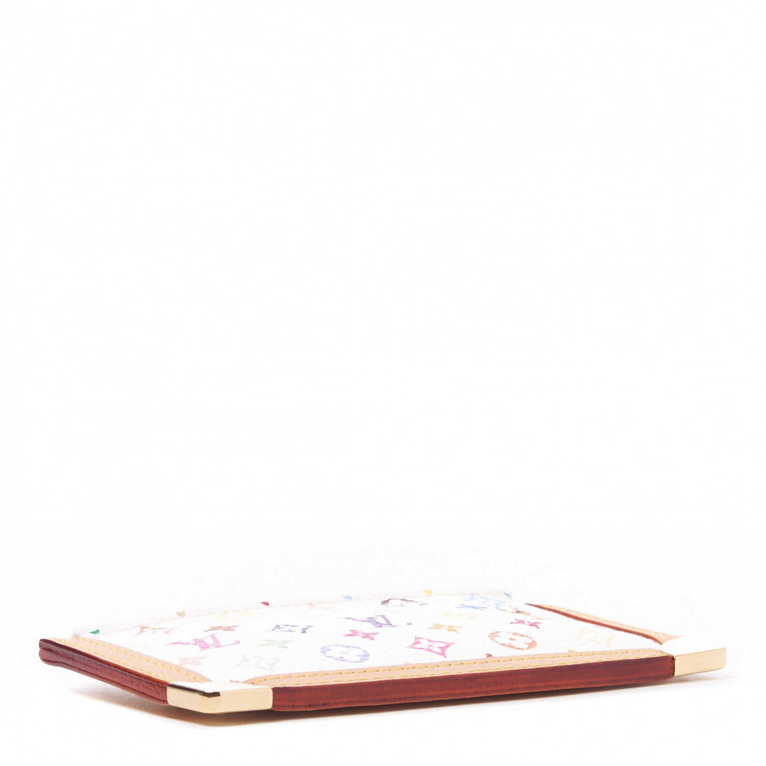 Louis Vuitton Monogram Multicolor Key Pouch White 3 of 7