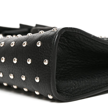 Gucci Calfskin Studded Medium Miss Bamboo Shoulder Bag Black 10 of 10