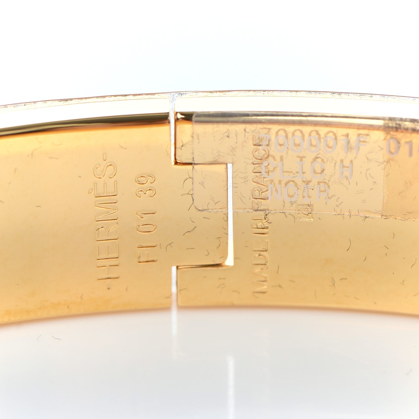 Enamel Narrow Clic Clac H Bracelet GM Black