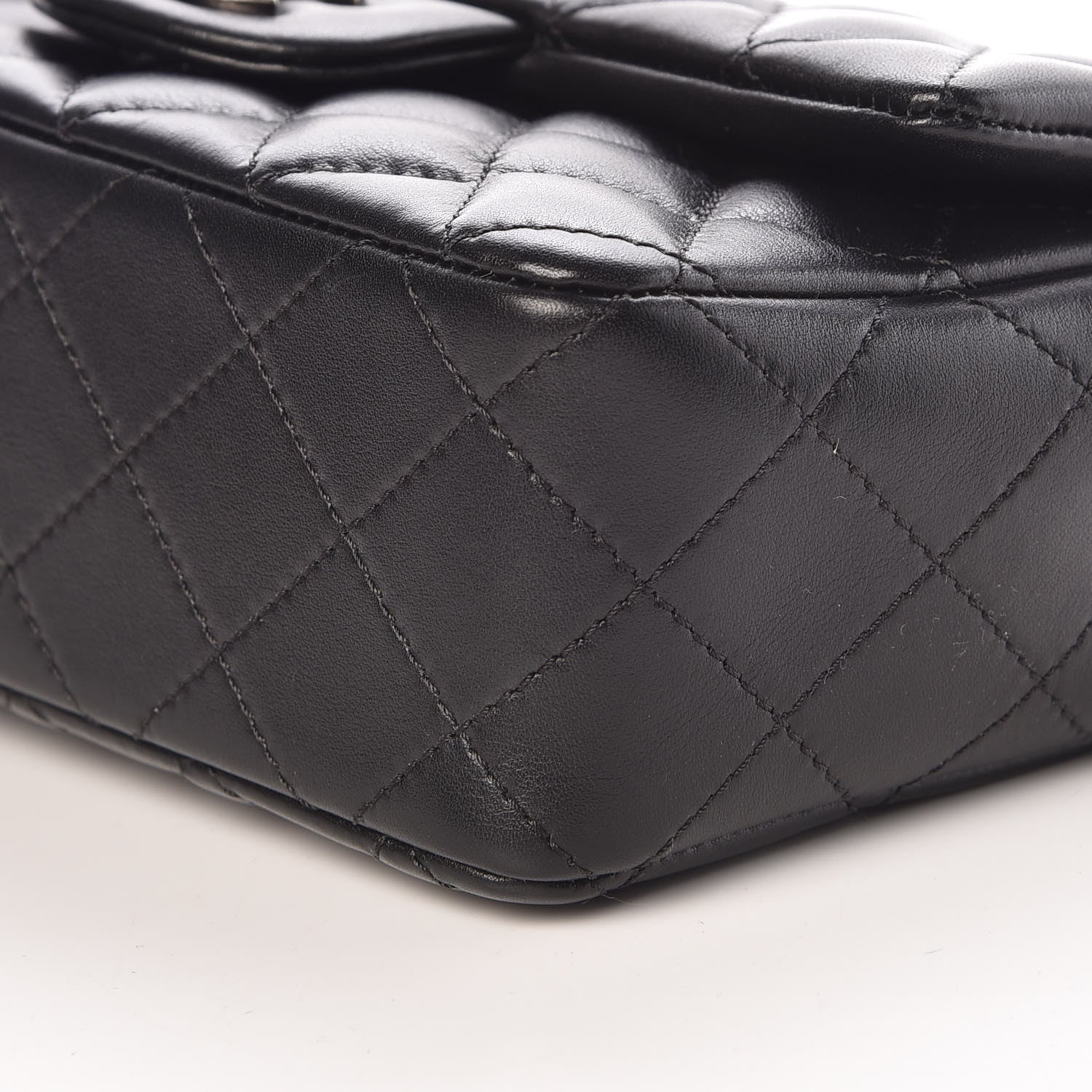 Chanel Lambskin Quilted Mini Rectangular Flap Black 9 of 10
