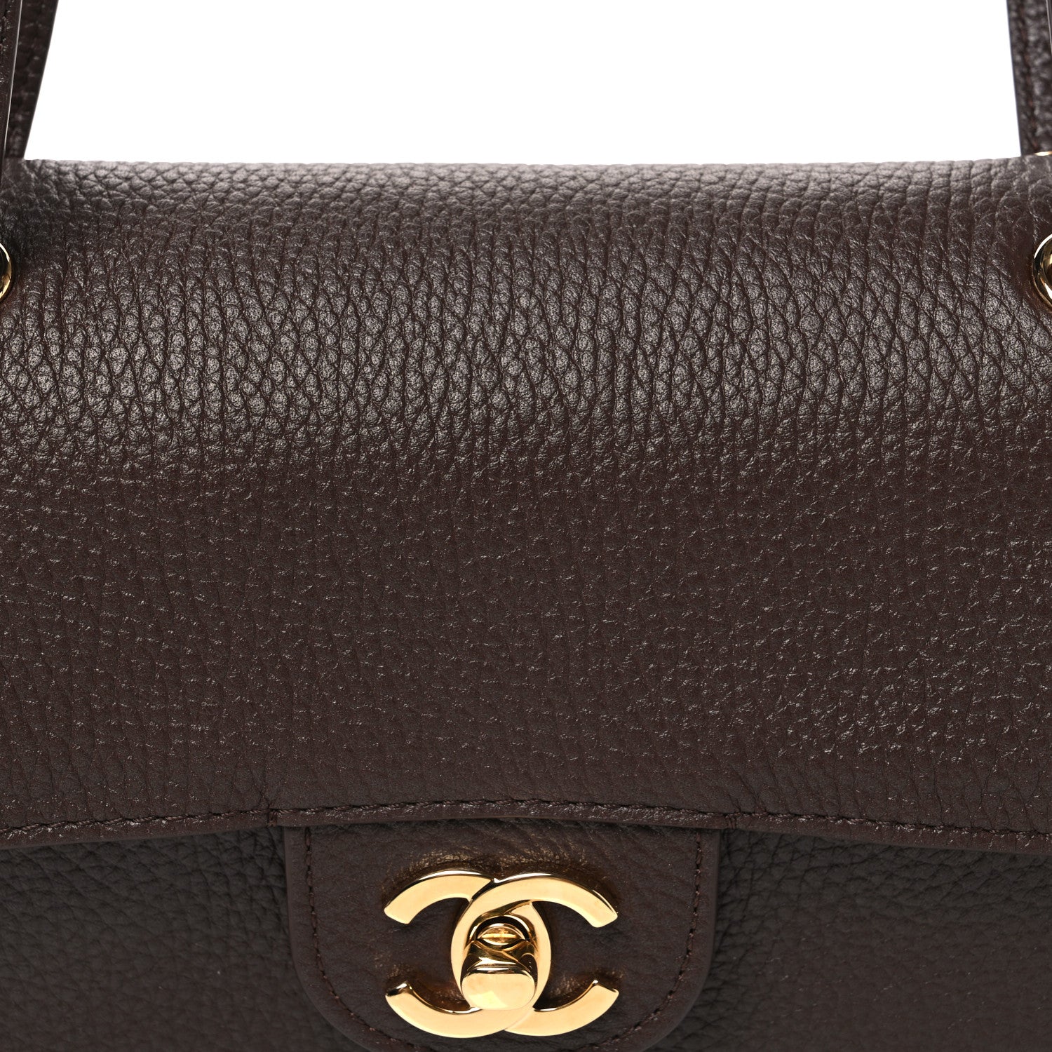 Chanel Grained Calfskin Mini Souplissimo Maxi Flap Dark Brown 7 of 9