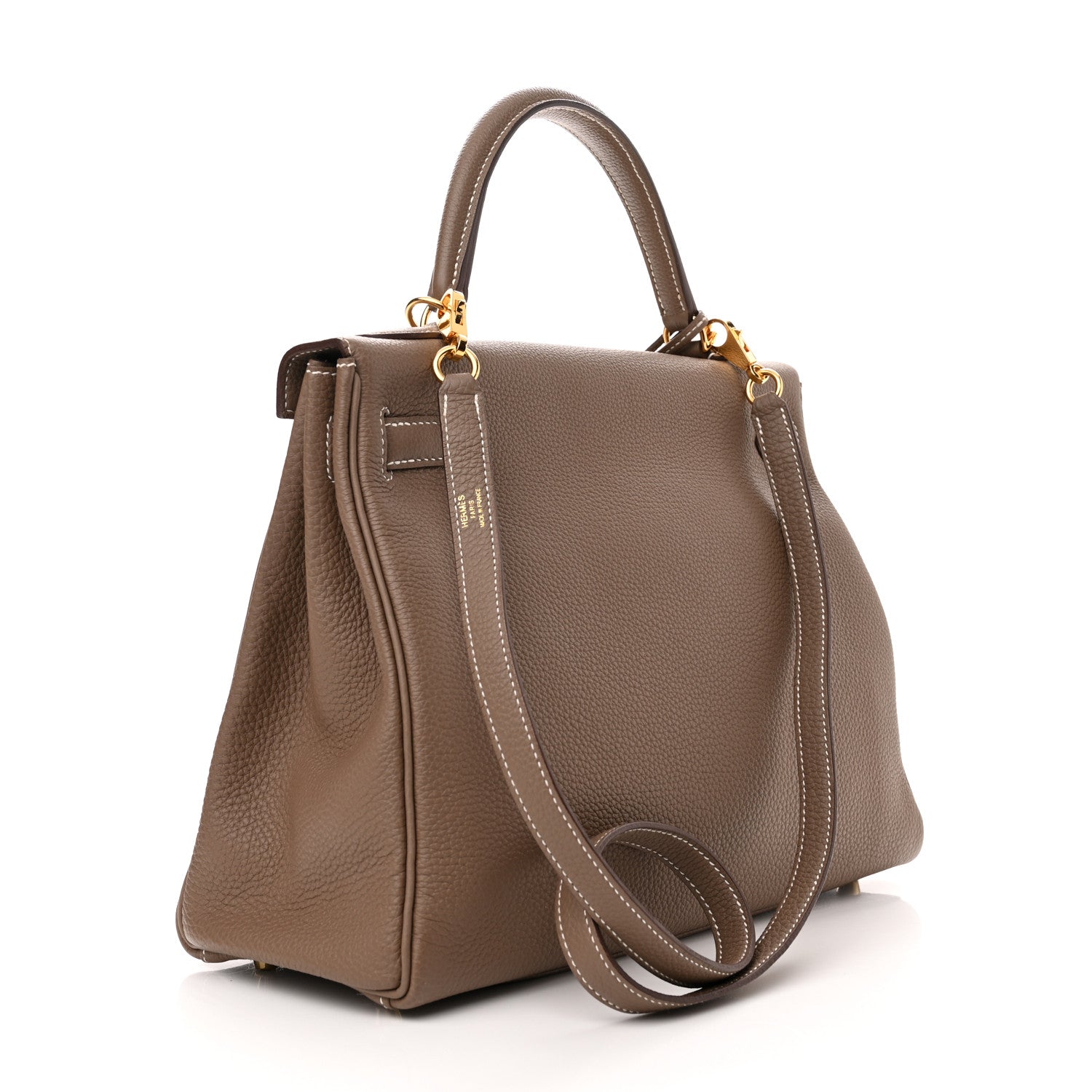 Hermes Togo Kelly Retourne 32 Etoupe 3 of 11
