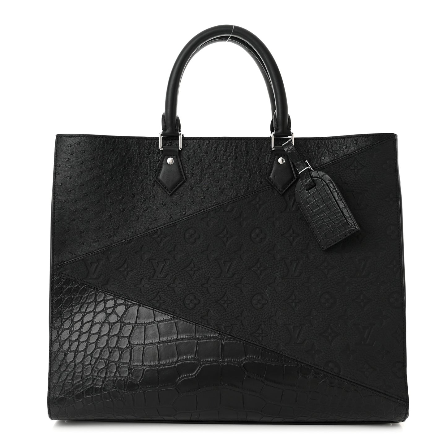 Ostrich Crocodile Empreinte Monogram Grand Sac