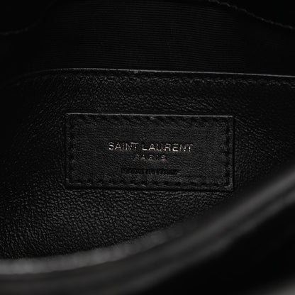 Saint Laurent Crinkled Calfskin Matelasse Monogram Baby Niki Chain Satchel Black 6 of 11