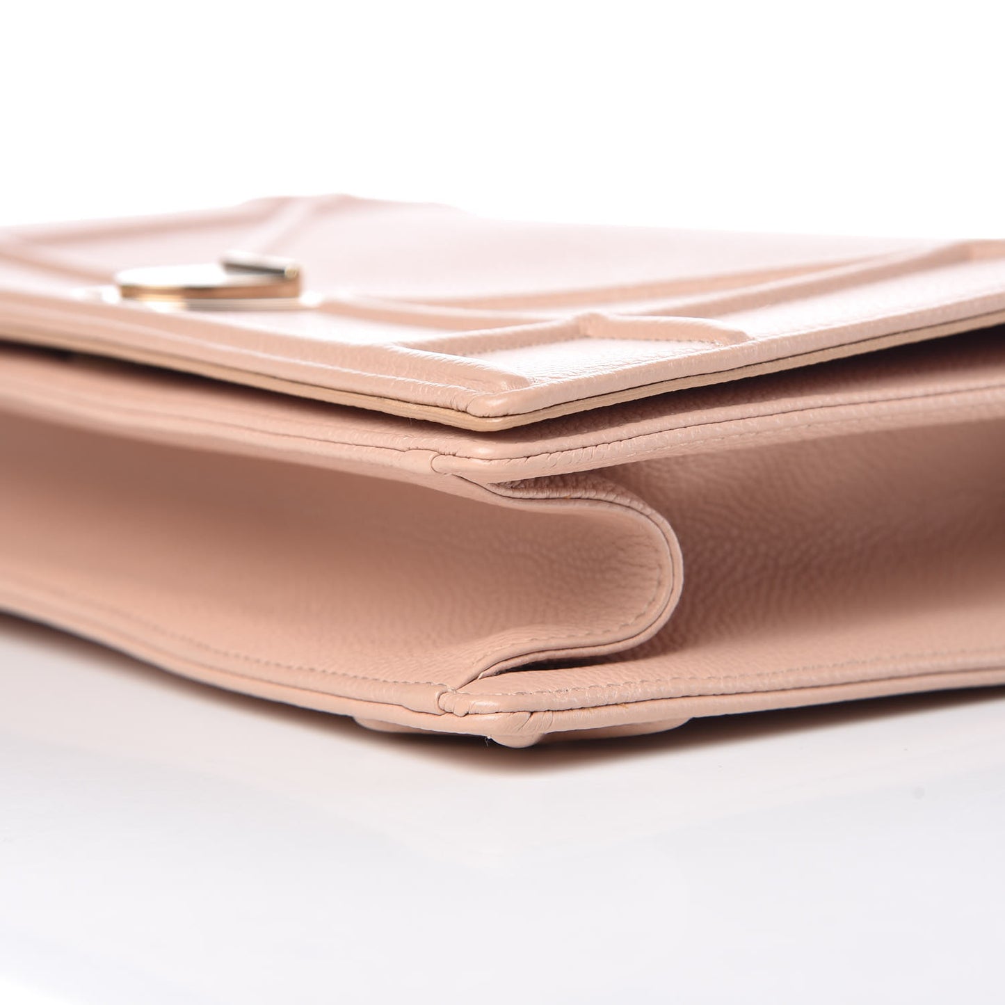 Grained Calfskin Medium Diorama Flap Bag Nude