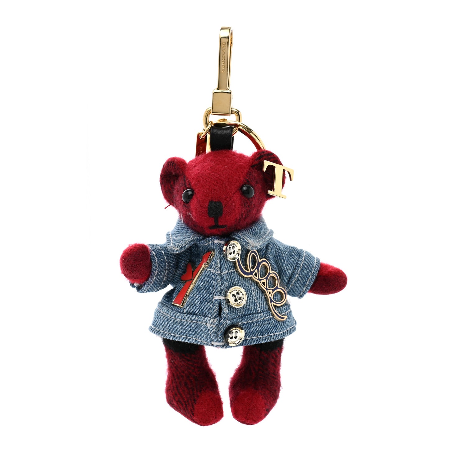 Cashmere Denim Jacket Thomas Bear Bag Charm Red