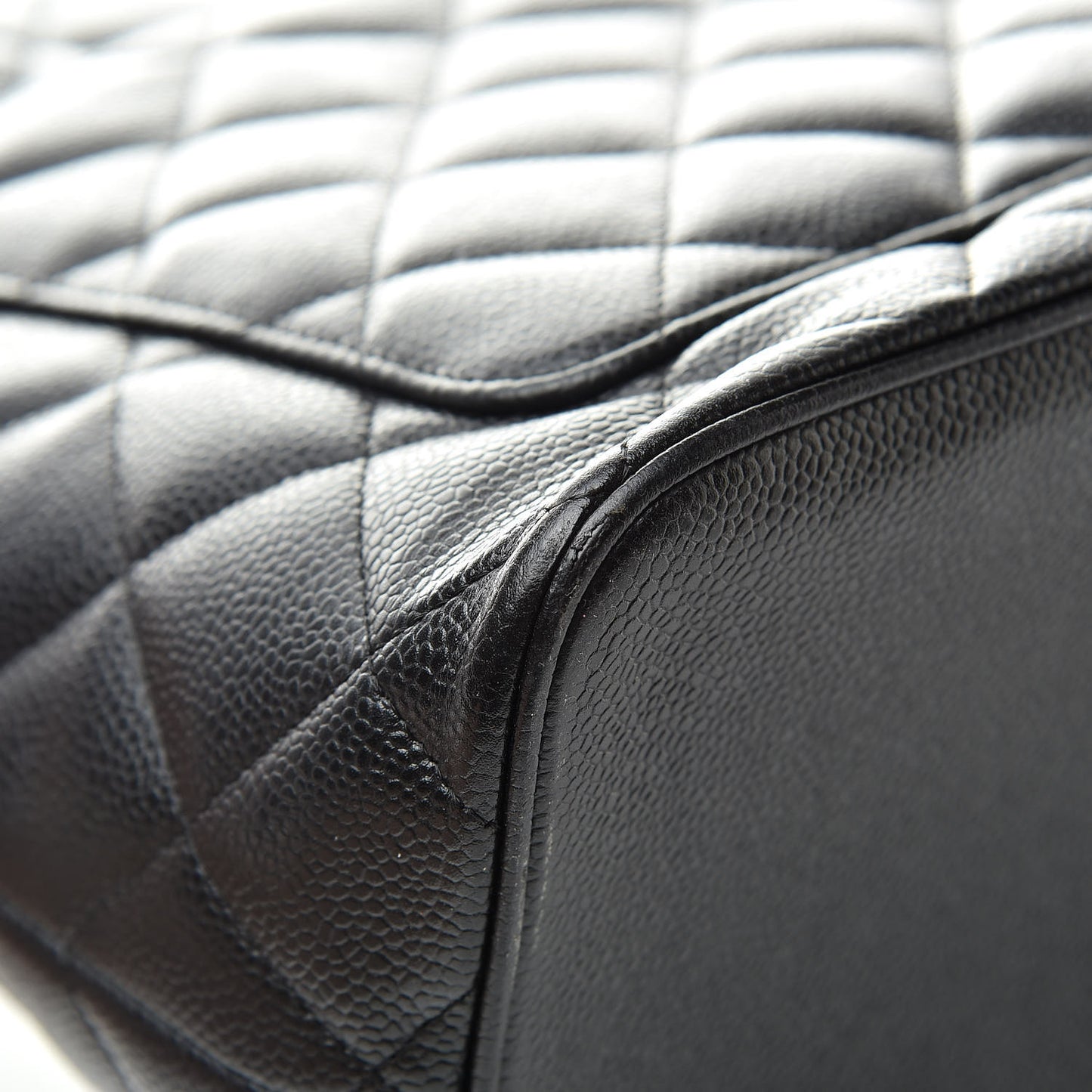 Caviar Quilted Medallion Tote Black