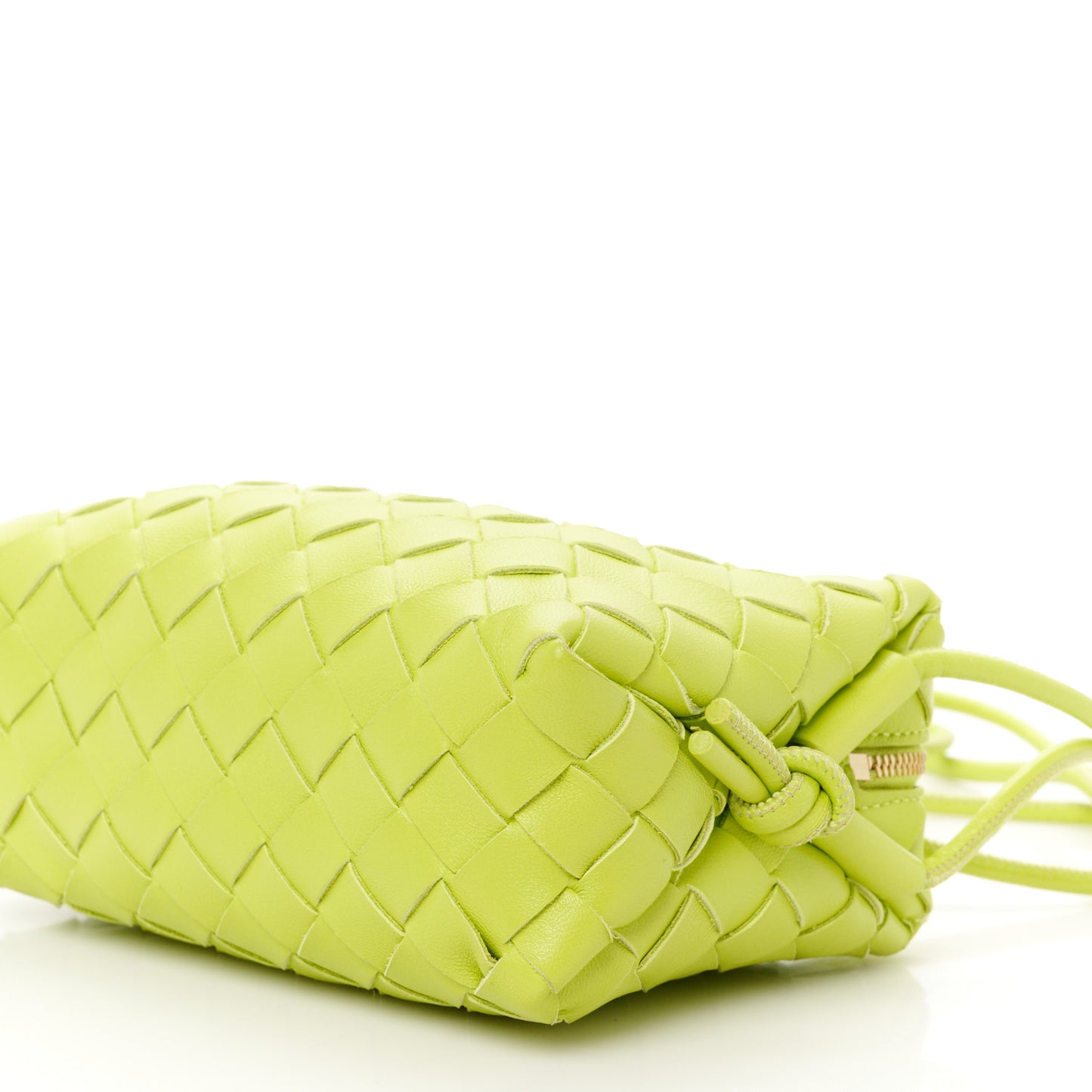 Nappa Intrecciato Mini Loop Camera Bag Acid Kiwi