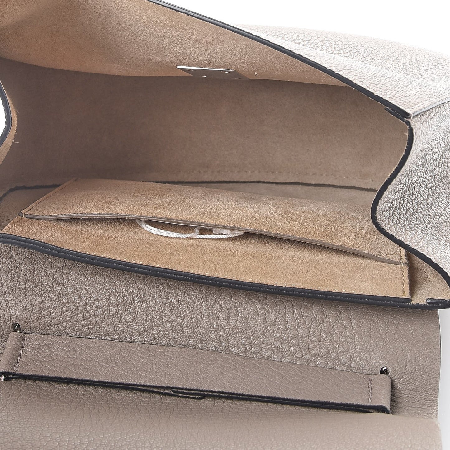 Grained Lambskin Drew Shoulder Bag Motty Grey